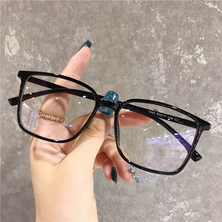 60g Weight Glasses Classification Fashion Style Blue, Transparent, Black Color Anti-blue Light Simple Square Glasses Frame New Flat Glasses Frame 无
