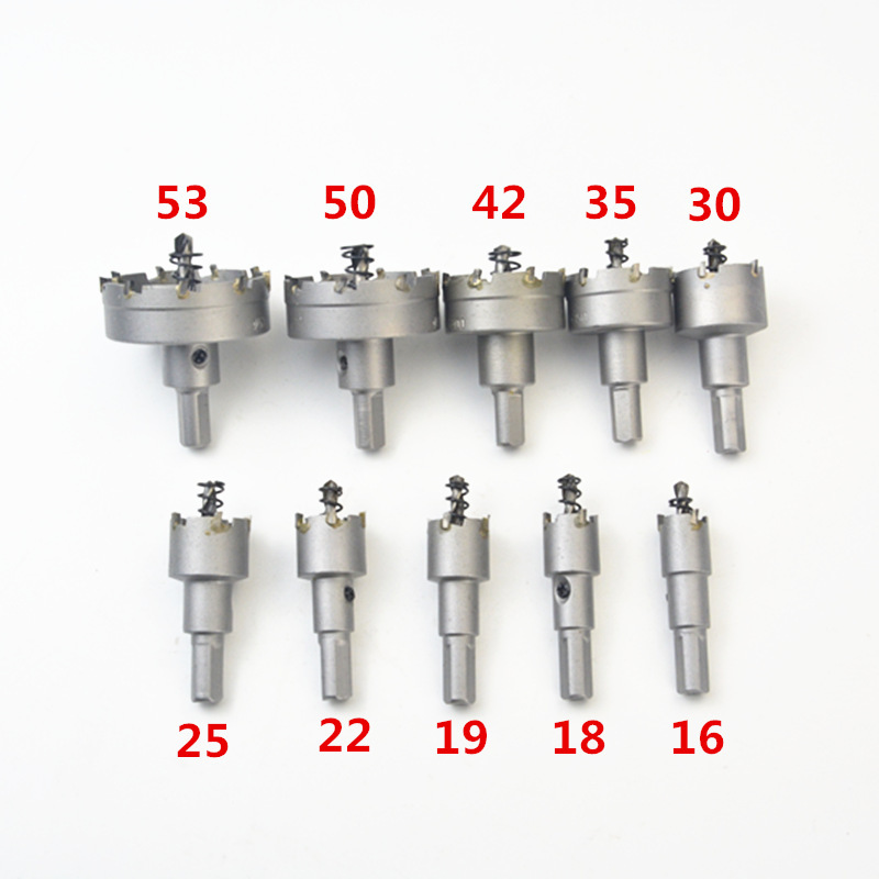 10 Unid aleación dura abridor de agujero traje de acero inoxidable escariador de acero de alta velocidad gruesa placa de hierro de aluminio perforación de apertura