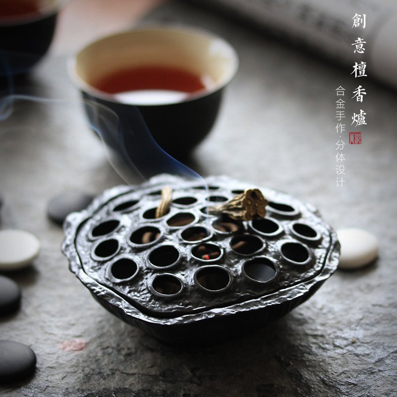 originality Incense Incense coil Aloe Incense Xiangjian Incense holder indoor To fake something antique Lotus Sandalwood furnace Tea ceremony Decoration