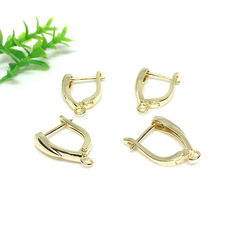 14k gold-plated color-preserving earring hooks DIY handmade earrings material hypoallergenic square earring hooks earring accessories
