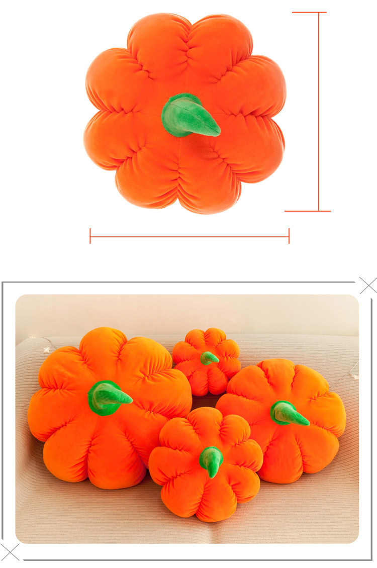 Cute Pumpkin Sleeping Pillow Plush Toy Rag Doll Large Round Cushion Birthday Gift Female Doll