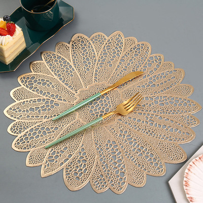 厂家直供镂空烫金杯垫新款复古防滑餐桌垫隔热垫酒店咖啡厅碗垫|ms