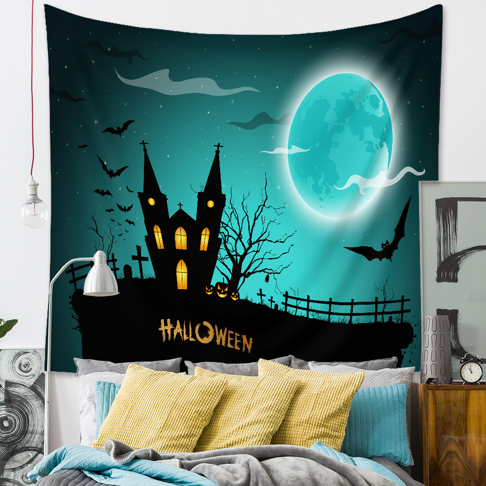 Halloween Room Wall Decoration Background Cloth Fabric Painting Tapestry Wholesale Nihaojewelry display picture 59