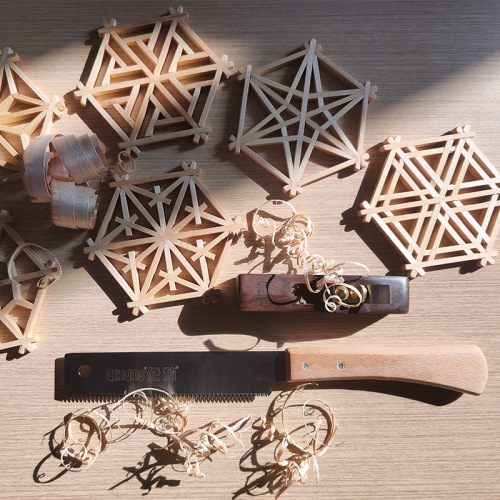 Qihong Wood Handle Small Hand Saw Fine Tooth Precision Flat Cut Saw Japanese Hardwood Small Hand Saw Home Wood Art DIY Hand Saw