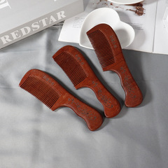 Creative new premium peach wood comb—viral-style home haircare brush directly from the manufacturer, wholesale natural wooden combs