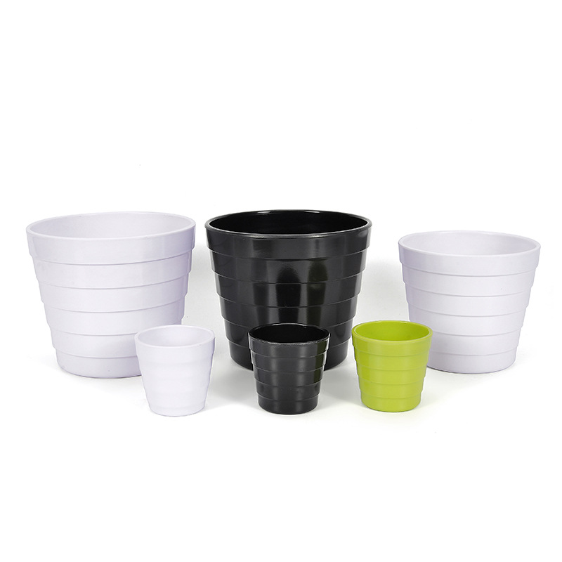Four Seasons Flower POTS: Nordic minimalist and creative small succulent table, mini melamine personalized balcony green ivy plastic flower POTS detail image 1