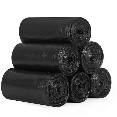 Household Thickened Black Dot Disposable Plastic Trash Bags for Kitchen - Large Size Wet and Dry Waste Bags on a Roll