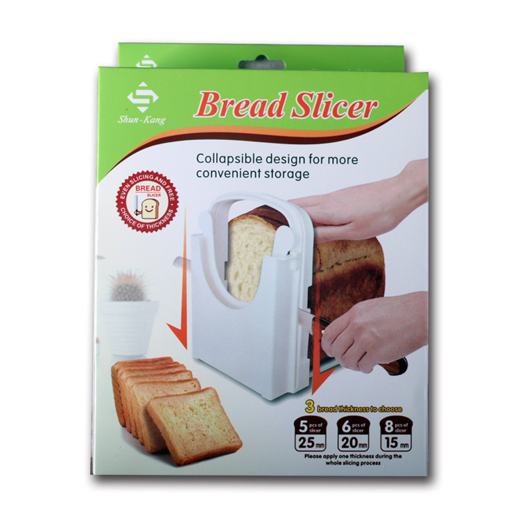 Cortador de pan ajustable, rebanadora portátil de cocina para pan casero