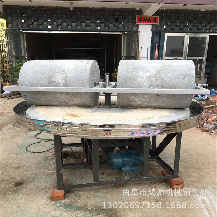 电动石碾子 多用途韭菜花电动石碾子 玉米小麦石碾子