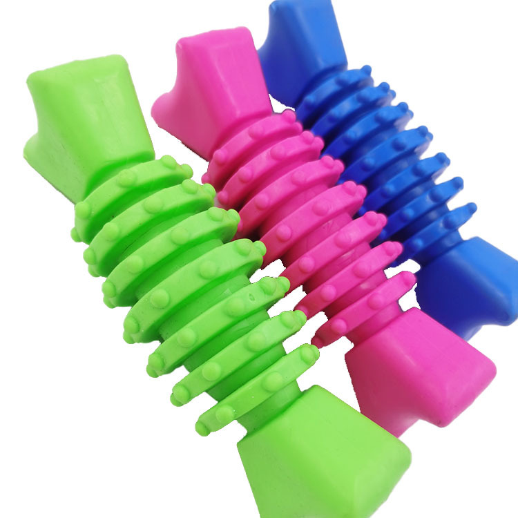 Venta directa de fábrica TPR medio espina hueso juguete goma molar dientes mordedura-resistente perro juguete para mascotas juguete al por mayor