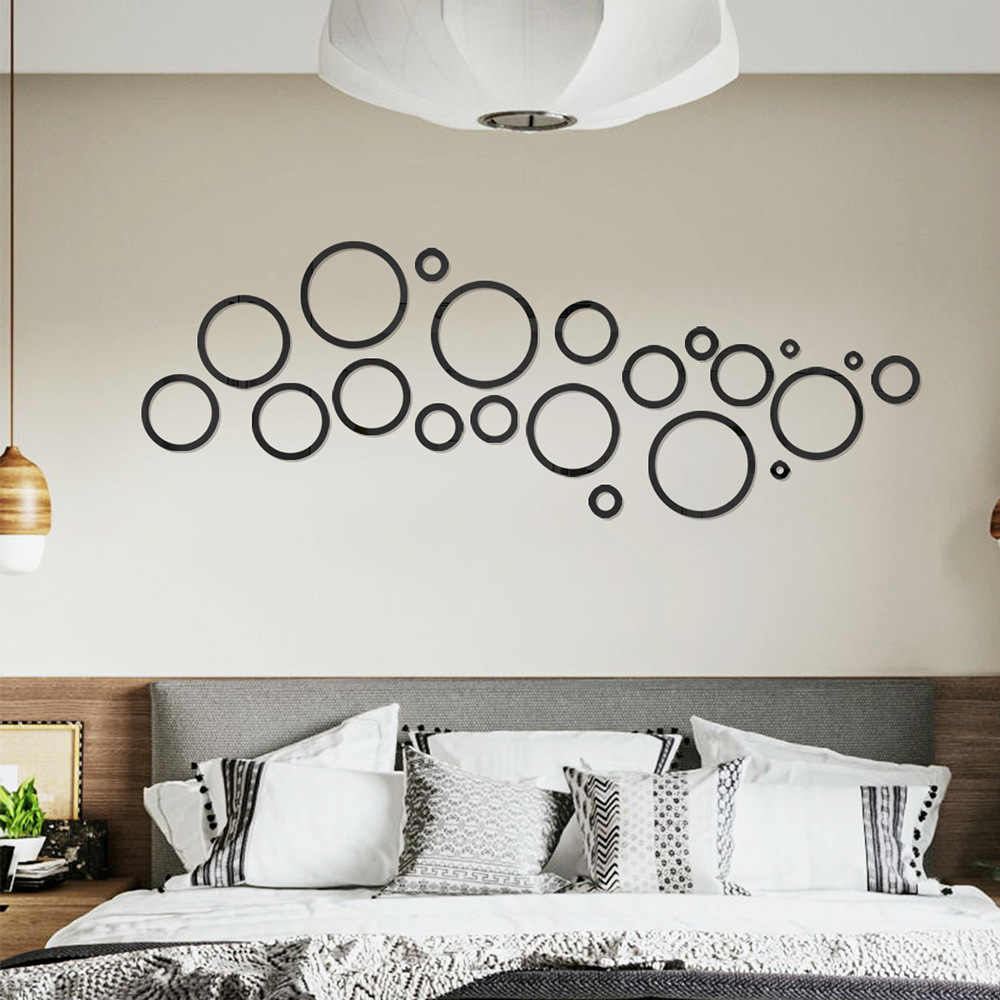 3d Acrylic Mirror Circle Wall Sticker display picture 9