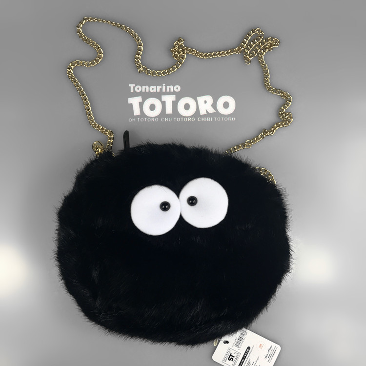 Hayao Miyazaki Totoro Dust Genie Black Carbon Briquette Cartoon Coin Purse iphone Bag Crossbody Bag Shoulder Bag