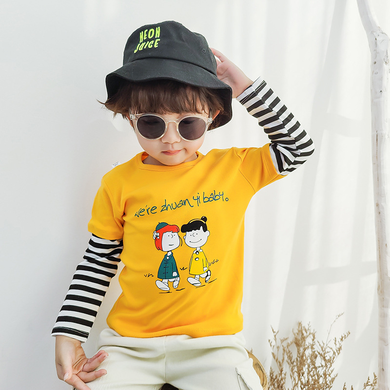 Autumn base body-friendly cartoon long-sleeve for boys and girls…