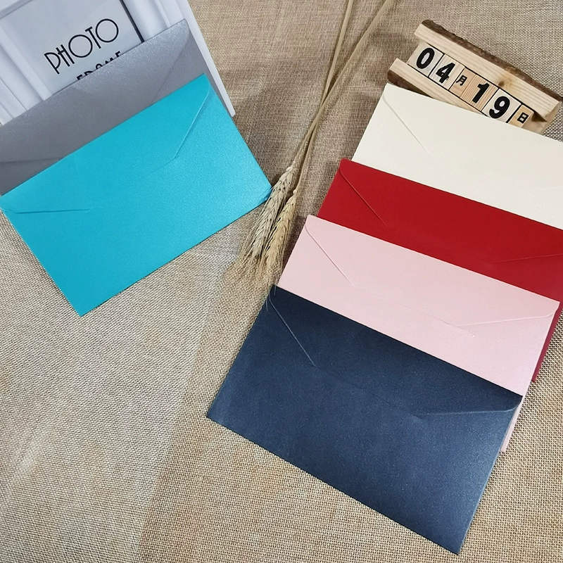 Spot solid color pearl light envelope 250g color western envelope greeting card invitation letter support order