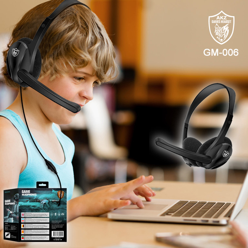 Eating Chicken Game Headset Learning Computer Headset Wired Headset Mobile Phone Ps4 Computer Gm-006 Heavy Bass