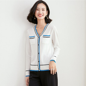 2021 spring and summer new women’s long sleeve loose temperament thin sweater coat