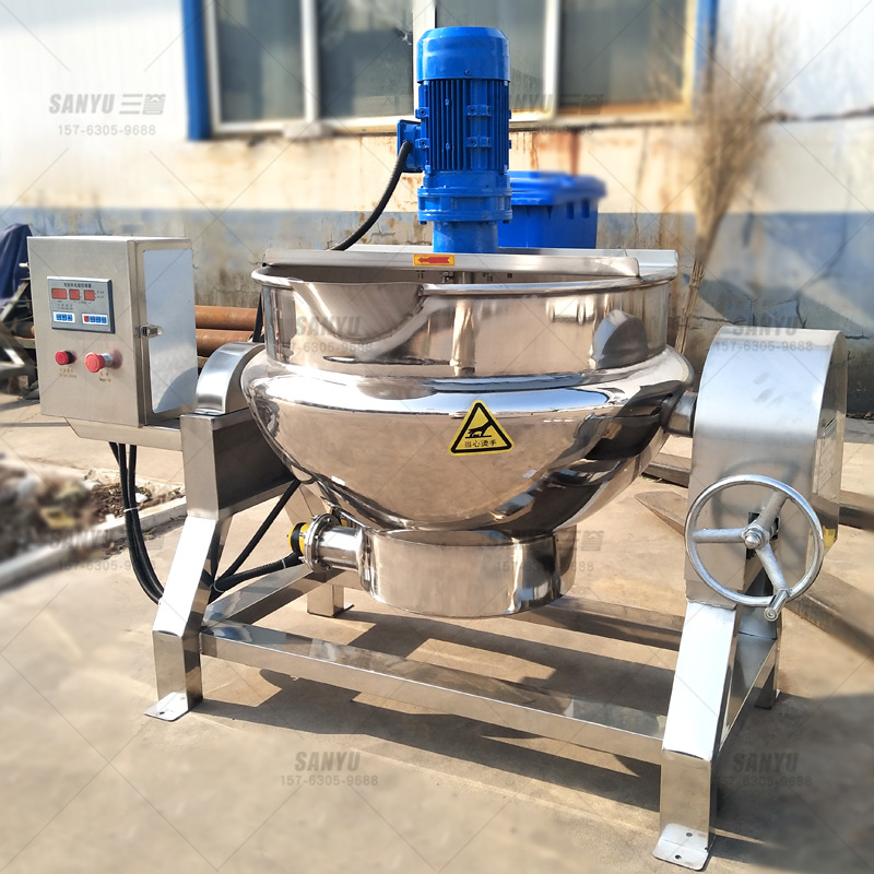 JC-300电加热麻辣香锅辣椒红油熬制锅 自动搅拌温控煮锅