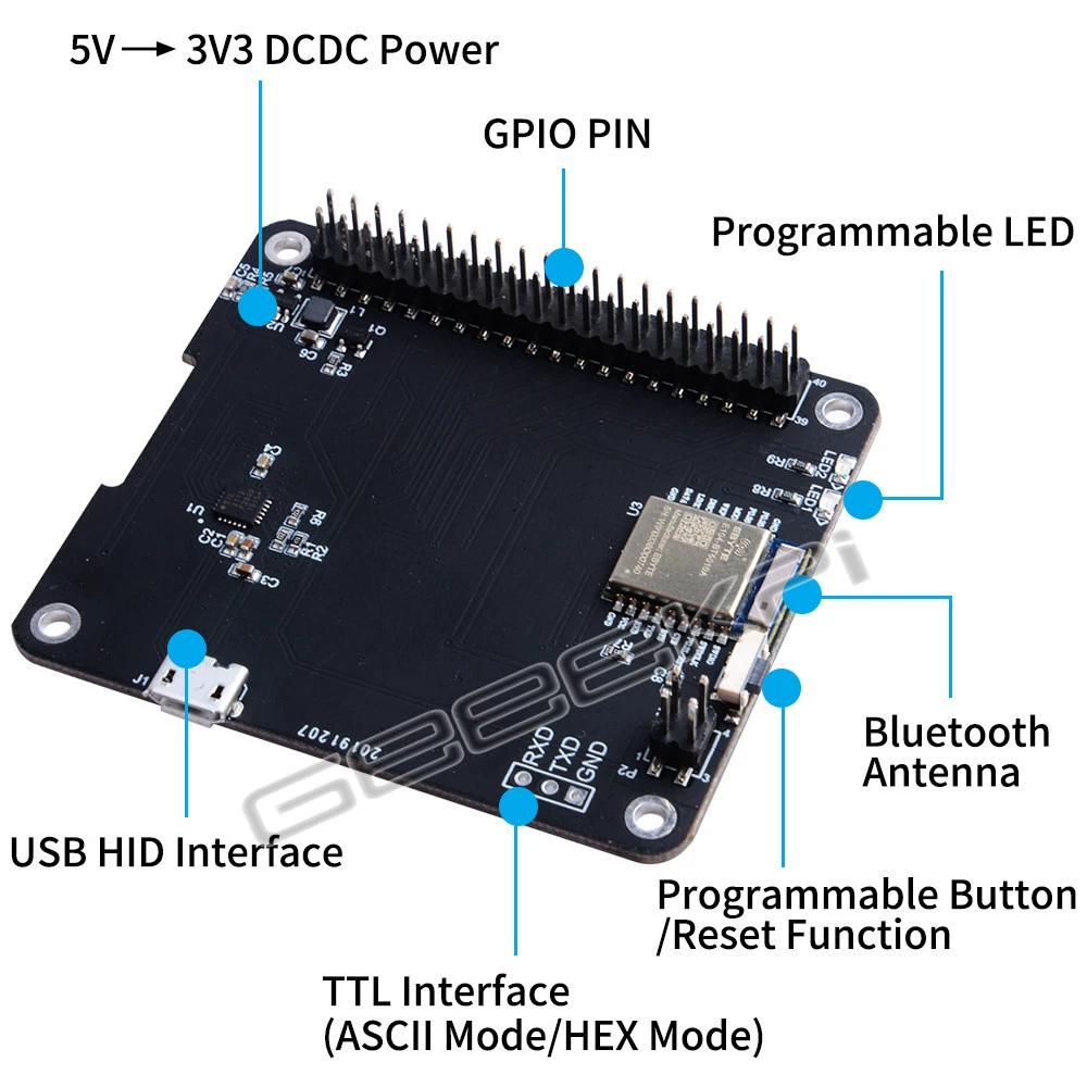Серия DockerPi — базовая плата управления с Bluetooth
