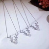 Organic necklace from pearl, pendant, chain for key bag , Korean style, silver 925 sample, wholesale