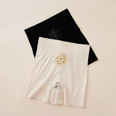 2件装塑形日记安心裤高腰产后不卷边石墨烯抗菌裆收腹安全裤女|ms