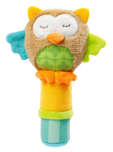 JJOVCE hand rattle soothes hand animals BB stick baby baby hand puppet doll toy newborn owl