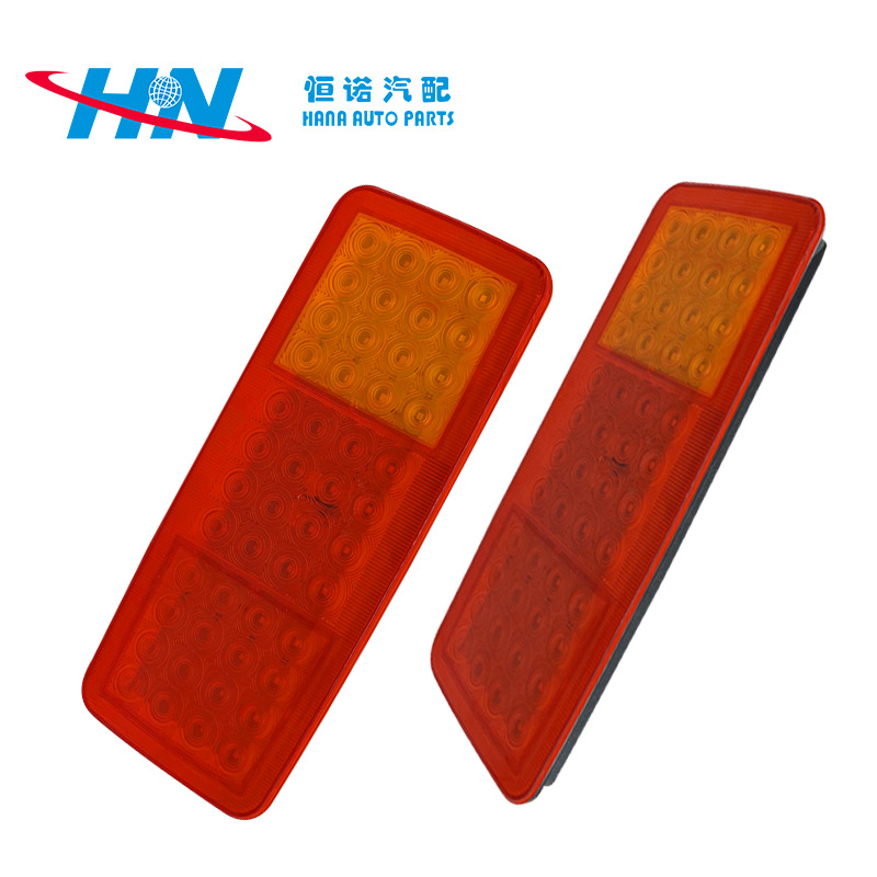 Luz trasera LED directa de fábrica aplicable a camión remolque luz trasera resalte transfronterizo en stock luz trasera rectangular