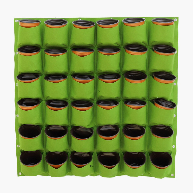 Balcón engrosado fieltro montado en la pared Bolsa de plantas Bolsa de plantación Bolsa de plantas de verdeo vertical Bolsa de contenedor de plántulas Personalización