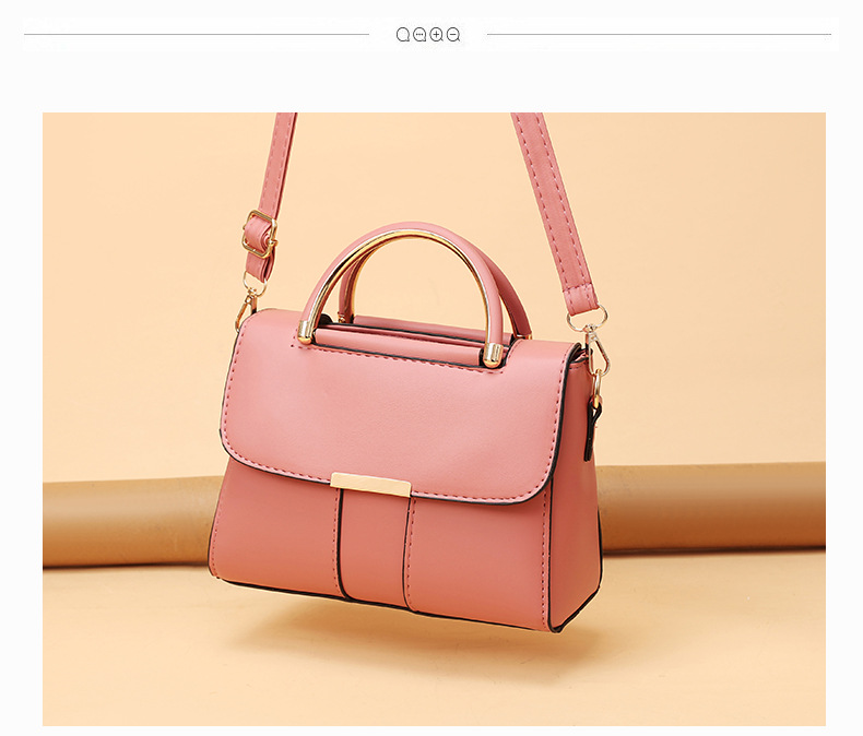 Single Shoulder Strap Strap Type Crossbody Bag Bags Type Women's Medium Pu Leather Solid Color Fashion Square Flip Cover Crossbody Bag