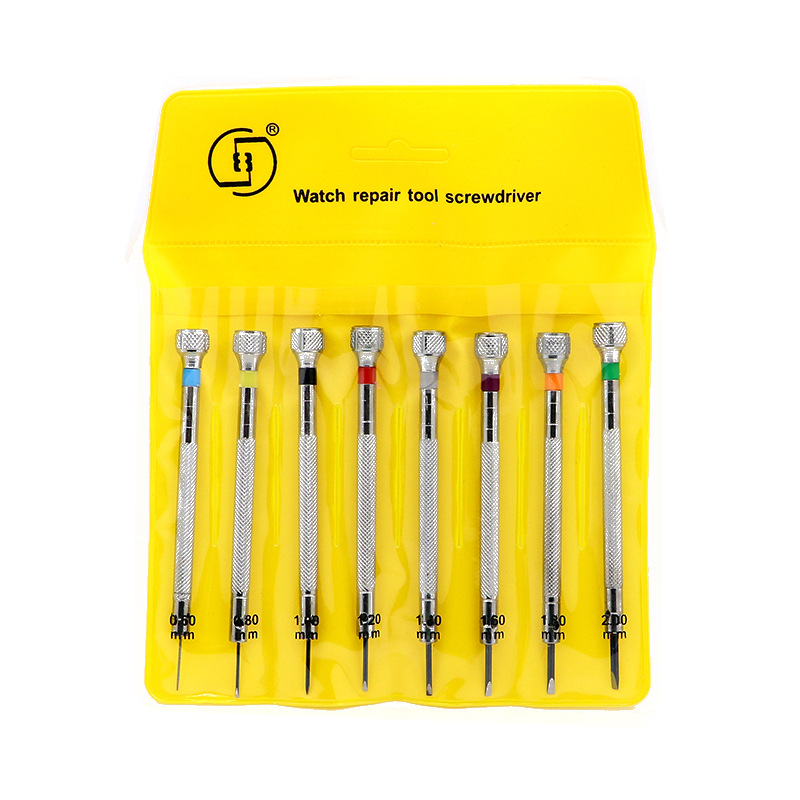Revised Table Tools Multi specification 0.6-2.0 one word Screwdriver Screwdriver Screwdriver bolt driver 8 Set