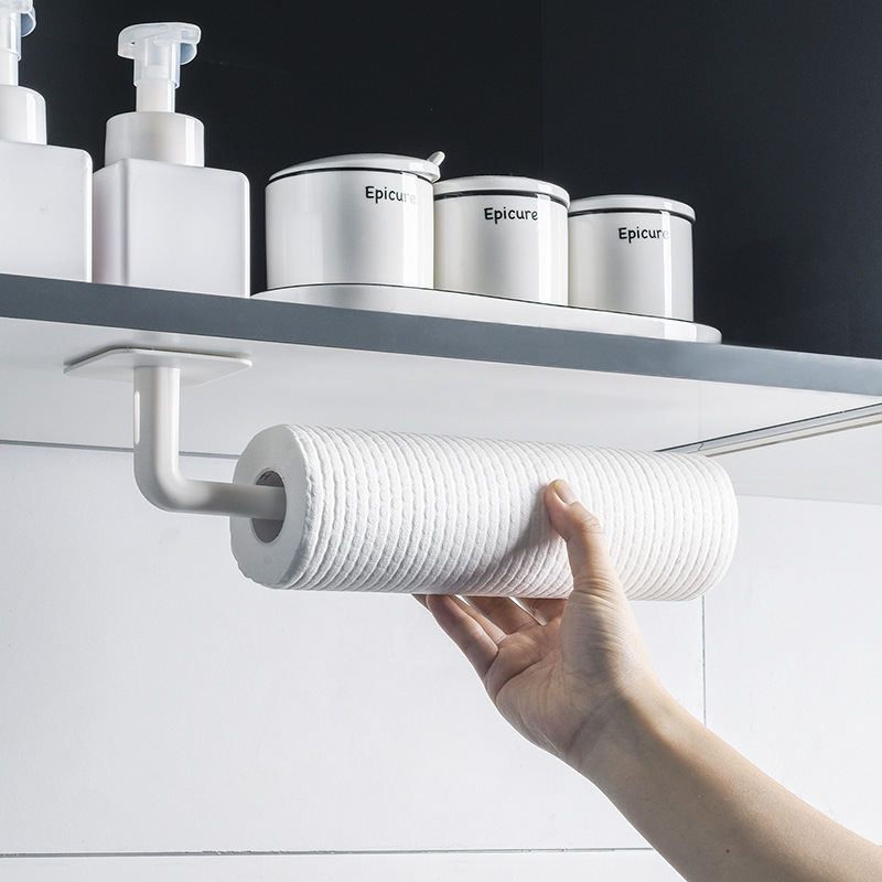 Household Kitchen Supplies Hanging Rack Roll Paper Cup Pot Lid Wall Hanging Storage Rack Punch-Free Storage Rack Wall Hook Household Kitchen Supplies Hanging Rack Roll Paper Cup Pot Lid Wall Hanging Storage Rack Punch-Free Storage Rack Wall Hook