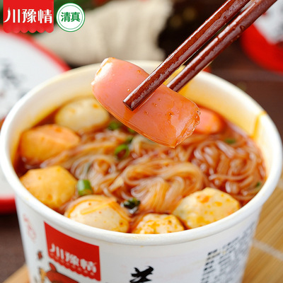 川豫情清真桶装关东煮速食155克 即食丸子方便粉丝懒人麻辣烫火锅