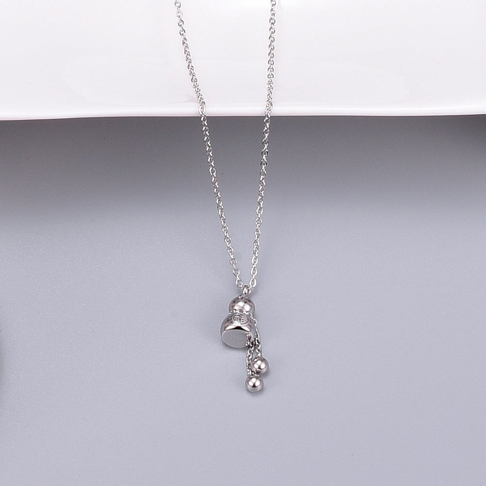 Wholesale Jewelry Gourd Pendant Titanium Steel Necklace Nihaojewelry display picture 6