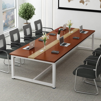 批发简约会议桌职员办公桌长方形员工洽谈培训桌工作台大班桌定制|ms