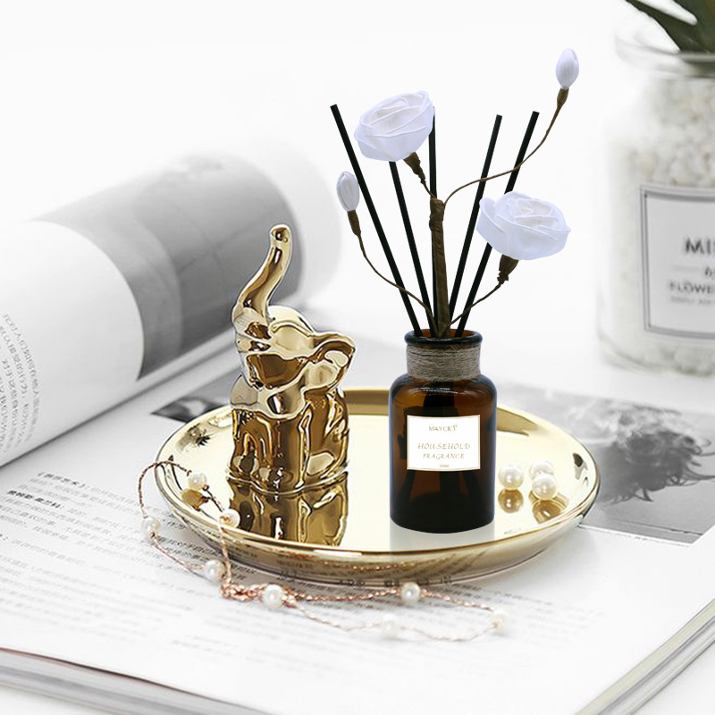 北歐風格空氣清新劑廁所除臭幹花藤條無火香薰家居香薰廠價直銷