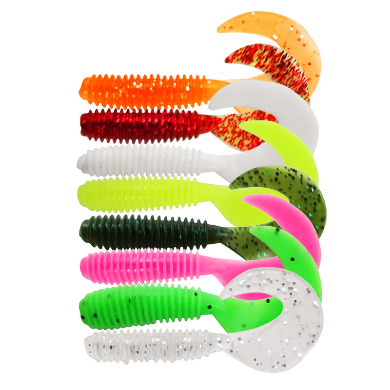 Small Grubs Fishing Lure Soft Baits Fresh Water Bass Swimbait Tackle Gear