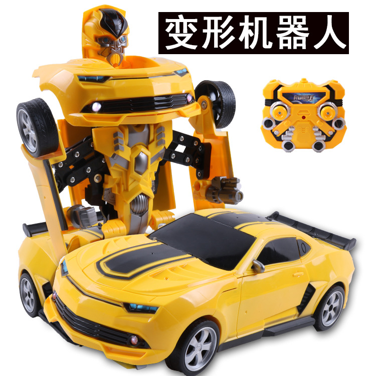厂家直供 1:14遥控变形车 一键变形机器人灯光音乐 遥控玩具 外贸