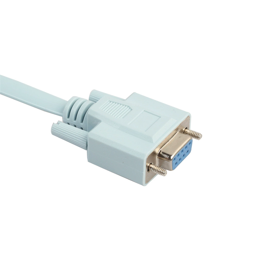 Синий плоский медный маршрутизатор/коммутатор для отладки RJ45 револьвер DB9 материнская плата 1 м 5 соединительных линий