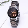 Fashionable black steel belt for beloved, watch, quartz watches, wholesale, simple and elegant design