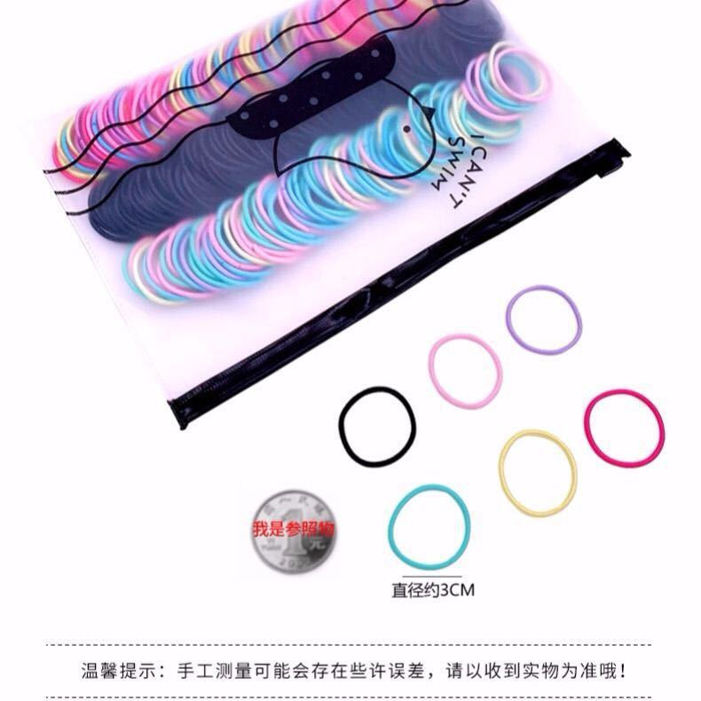 500 Rubber Bands Korean New Fashion Hair Cheap Scrunchies Set Wholesale display picture 5