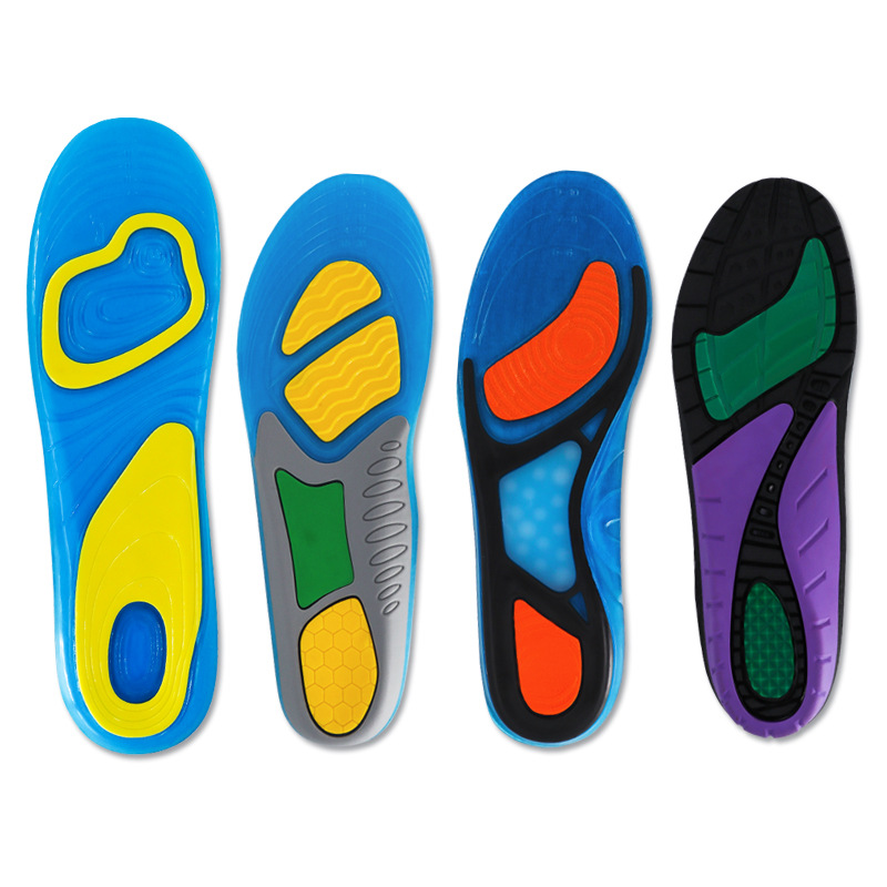 Antibacterial shock-absorbing insoles
