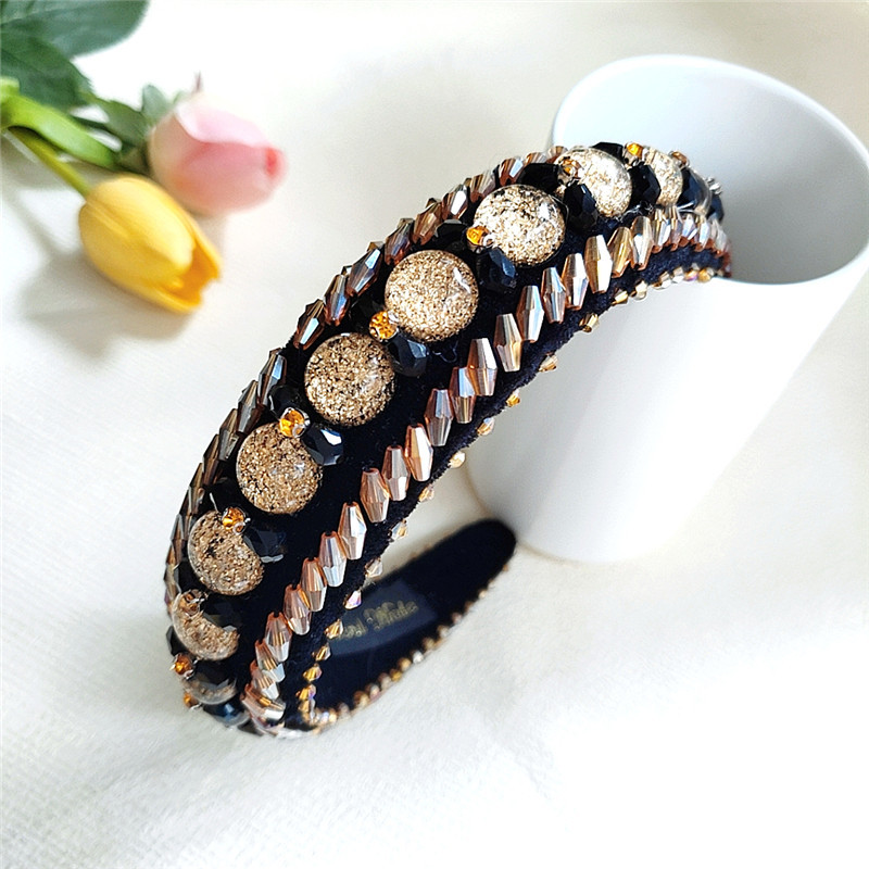 New Exaggerated Hairband Fashion Handmade Crystal Color Drill Headband Wholesale Nihaojewelry display picture 8