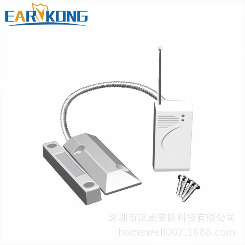 工厂直供433MHz无线铁门磁金属卷帘门铁门磁道闸门打开报警防水