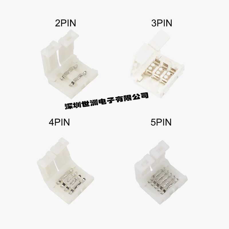 Голая пластина RGB, красочная светодиодная лента с мягким светом, разъем с пряжкой без пайки, 4P, ширина 10 мм, световая полоса, зажим для средней затыски