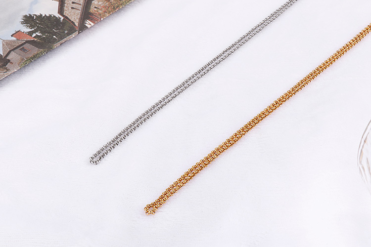 new fashion golden crystal glass diamonds earrings necklace stainless steel set wholesale nihaojewel