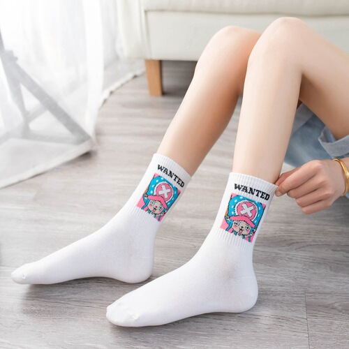 Japanese socks for women, pirate series cotton mid-calf women's socks, cute cartoon socks, fashionable sports socks, couple socks