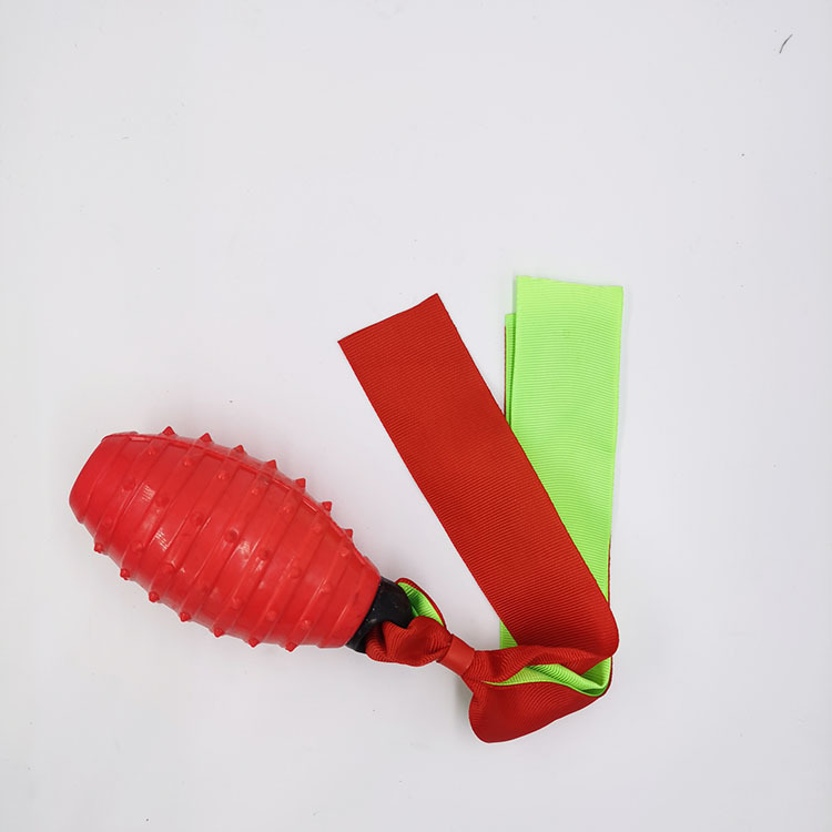 Pet TPR cinta vocal Bola de juguete Bola de limpieza dental molar entrenamiento de lanzamiento de la fábrica de juguetes para perros resistentes a mordeduras al por mayor