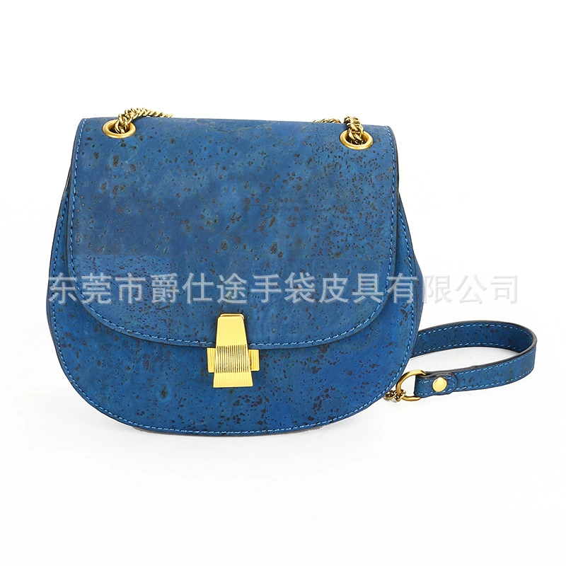 Европейская и американская модная сумка из натурального дерева синяя сумка-мессенджер из пробки для защиты окружающей среды модная сумка с цепочкой из дерева