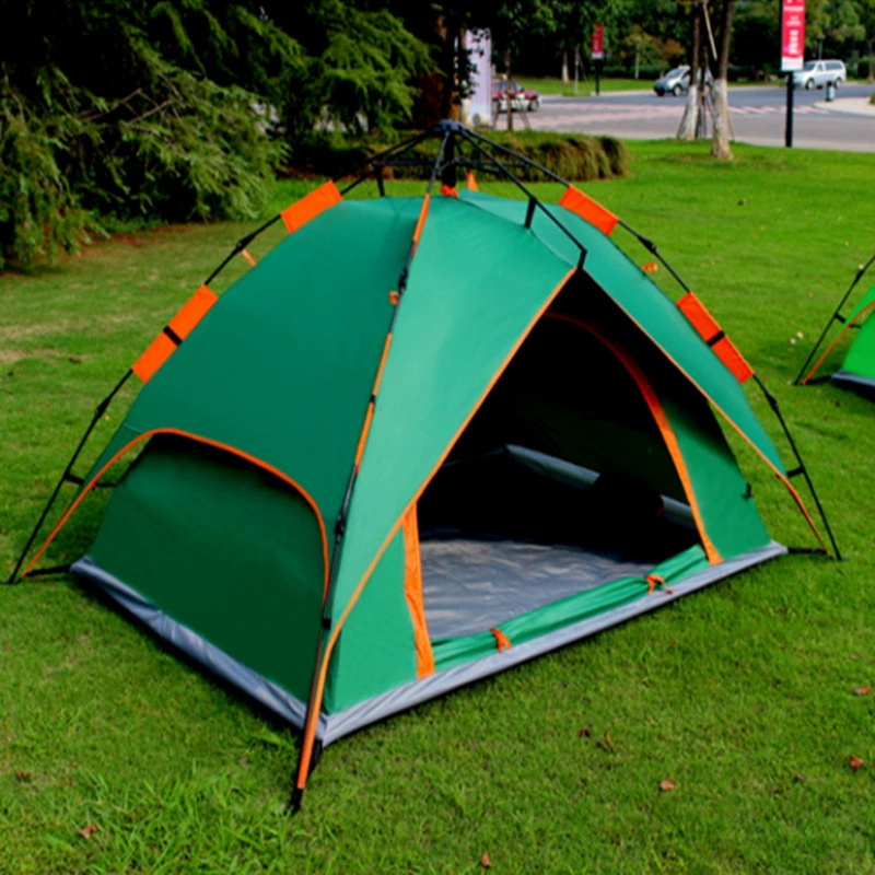 Оптовая продажа пружинная гидравлическая двухслойная автоматическая палатка двойного назначения открытый туризм кемпинг палатка 3-4 человека многопользовательская палатка