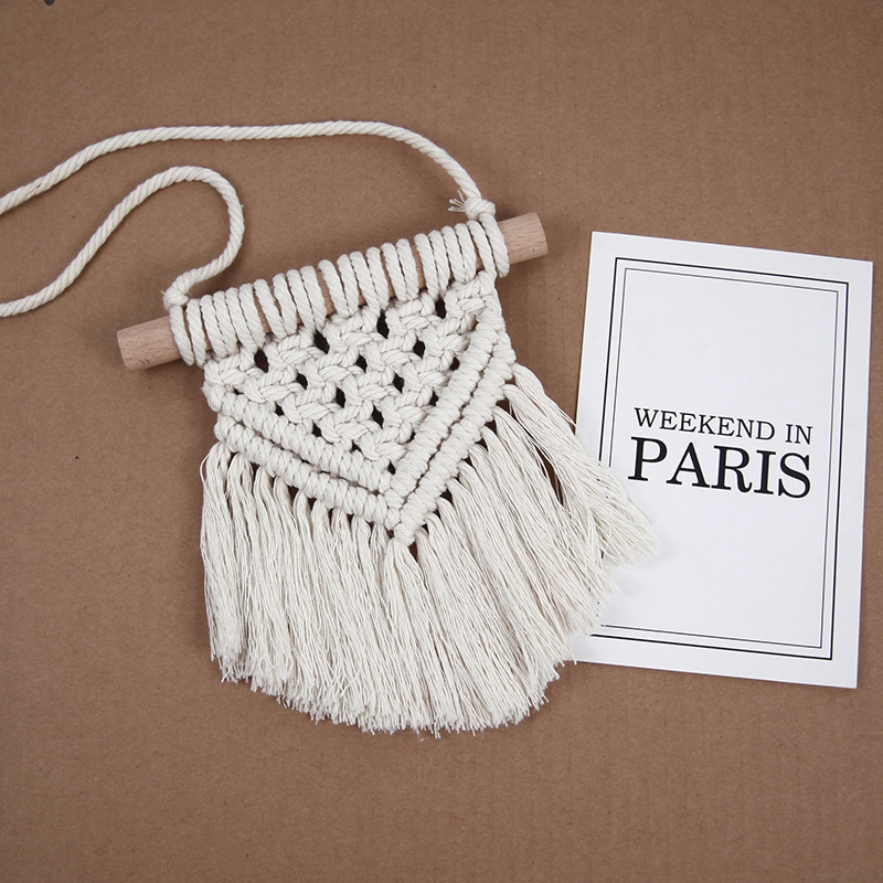 Hand-woven cotton small tapestry children's room decorations photo props Nordic style hanging ornaments small fresh wall hanging Hand-woven cotton small tapestry children's room decorations photo props Nordic style hanging ornaments small fresh wall hanging