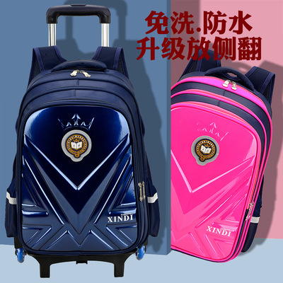 brand new Upgraded version pupil children Trolley bags 1-3-5 grade girl Style 6 6-12 The age of